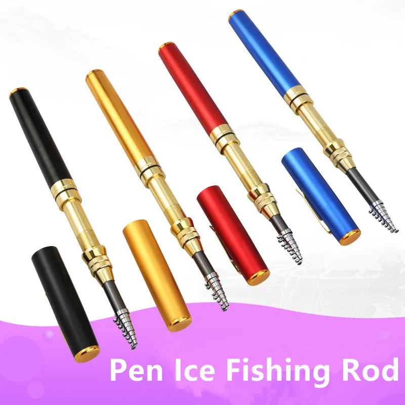 

Ice Fishing Pen Rod 1.6m 1.8m 2.1m Mini Ice Sea Fishing Rod Pole Portable Winter Fishing Rods Telescopic Fishing Rod And Reel