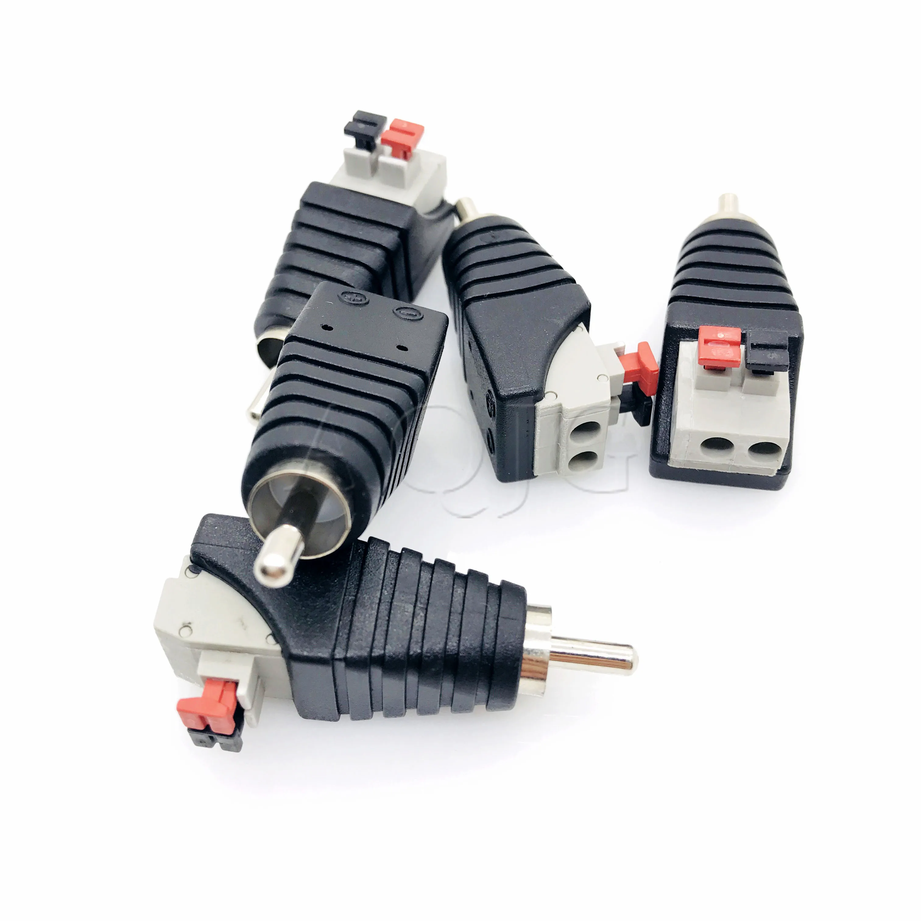 5 шт. новая колонка проводной кабель для Jack RCA пресс штекер мужской адаптер разъем