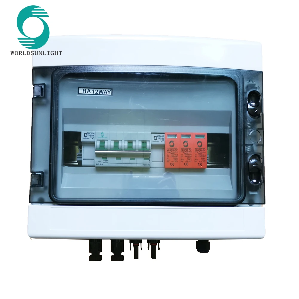 WSDB-PV1/1 1000V 1 вход 1 выход 1 строка для неэлектрифицированная солнечная энергетическая система фотогальванической решетки Солнечный блок объединения солнечная батарея