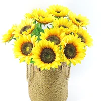 5pcs artificial flower bouquets artificial sunflower bouquets for home decorations
