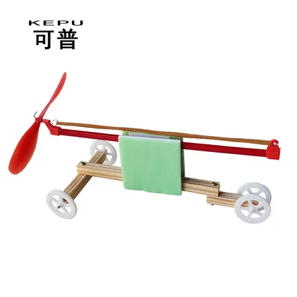 Technology mini production Rubber band power car Scientific inquiry experimental materials free shipping