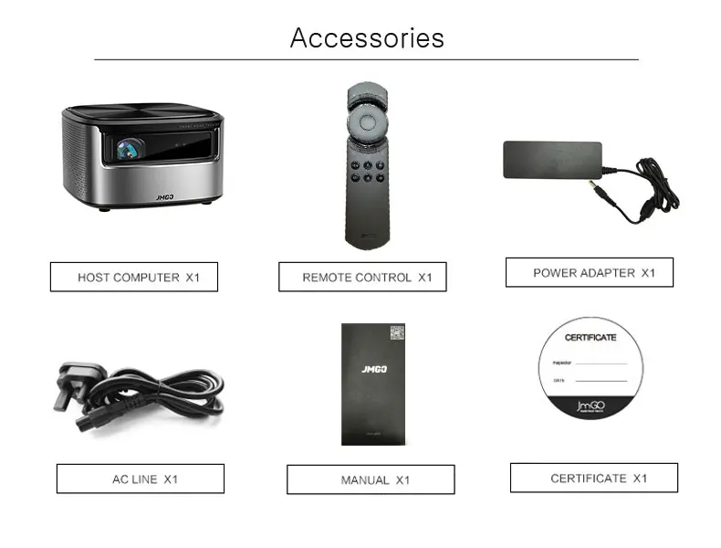JMGO N7 4K проектор Мини проектор Full HD 1300 ANSI люмен, 1920*1080P домашний кинотеатр wifi Bluetooth HDMI USB умный проектор