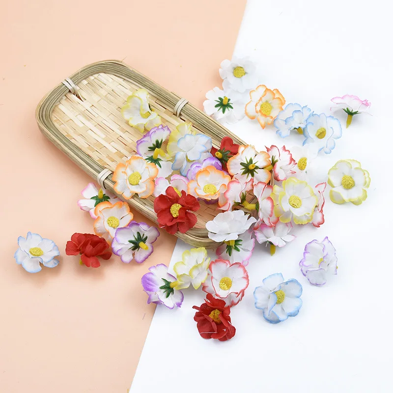 50 шт. искусственная шелковая Маргаритка тычинки DIY искусственный мини цветок с