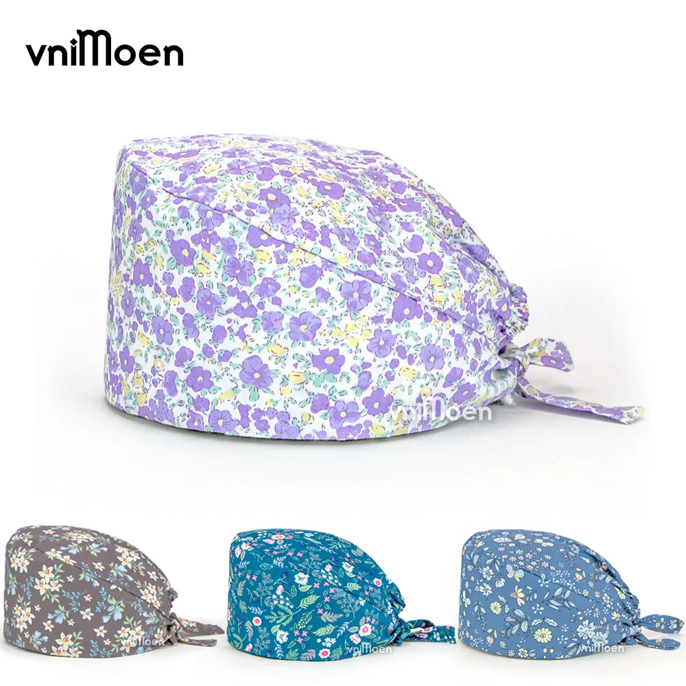 Унисекс Кепка-скрабы для еды Рабочая кепка для красоты gorros quirurgico Мужская и женская шапка для кормления шапки с рисунком