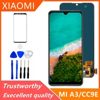 for xiaomi mi cc9e lcd display touch screen digitizer assembly with frame for xiaomi mi a3 mia3 lcd