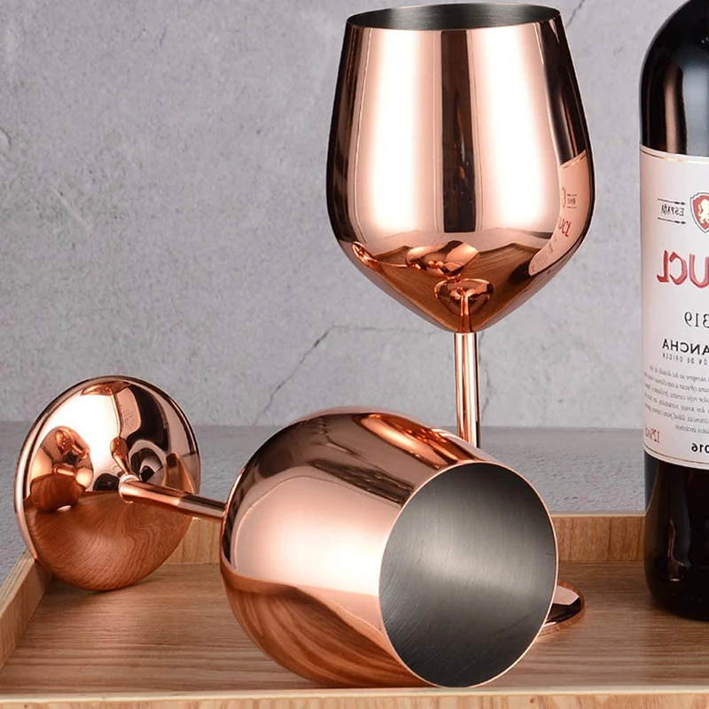 Wine Glasses 304 Stainless Steel Red Goblets 500ml Food Grade Juice Drink Goblet Shatterproof Party Barware Kitchen Tools | Дом и сад