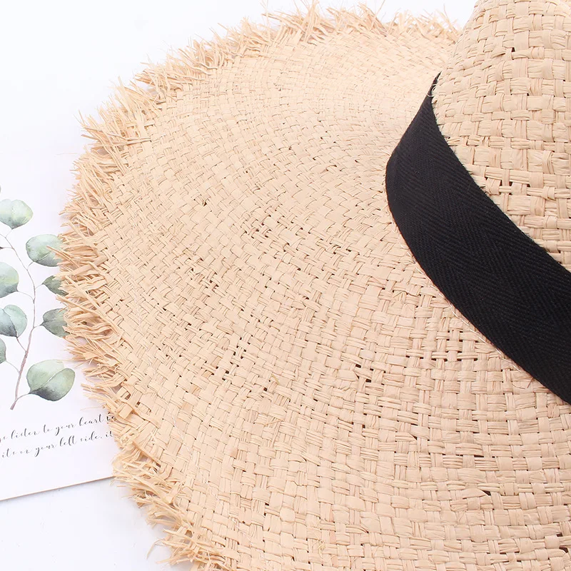 Шляпка от солнца USPOP из рафии женская Соломенная пляжная Панама ручной работы с