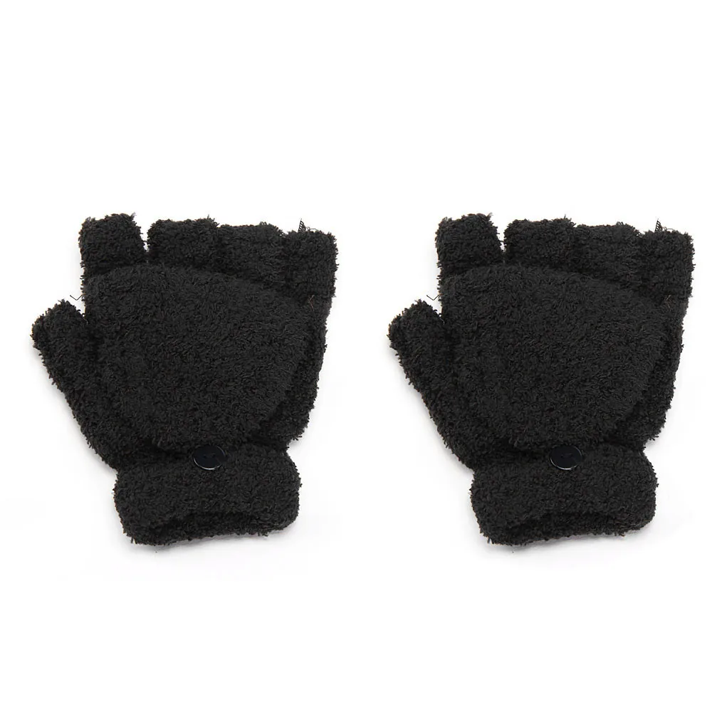 

Girls Women Ladies Hand Wrist Gloves Winter Fingerless Gloves Mitten Black Fashion Half Finger Warm Outdoor Cycling Gloves