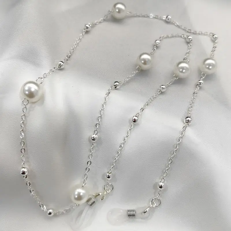 

2021 Pearl Bead Chain Glasses Rope White Fashion Glasses Cord Eyewear Accessories for Women Ladies Wholesale
