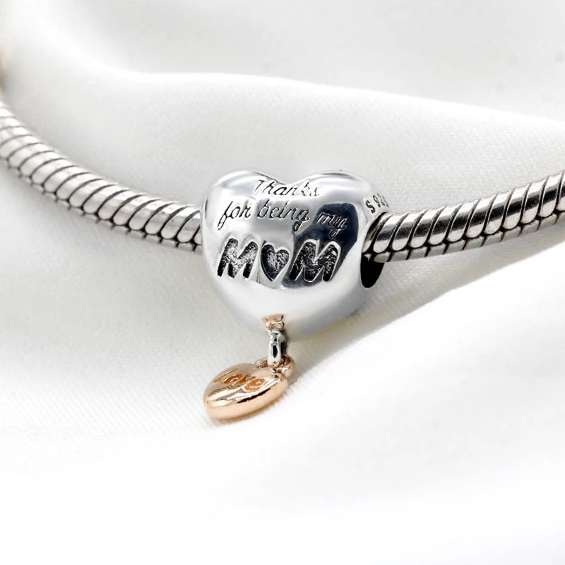 

Love balloon pendant 925 sterling silver heart pendant suitable for original Pandora pendant bracelet necklace, made by mother f