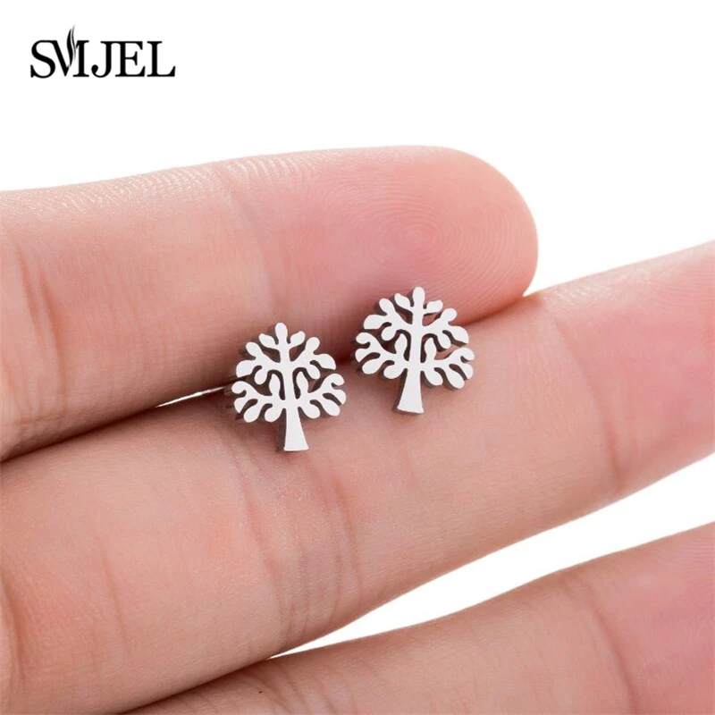 SMJEL женские и технические серьги из нержавеющей стали звезда велосипед гвоздики