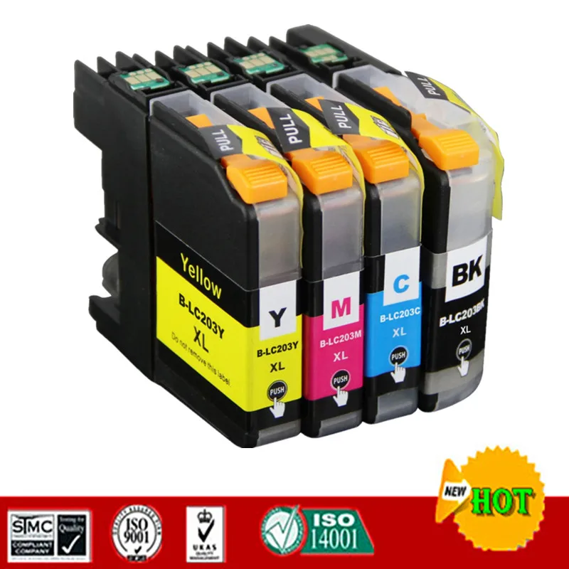 Совместим с чернильным картриджем Borther LC203 LC201 для MFC J885DW J460DW J480DW J485DW J680DW J880DW и
