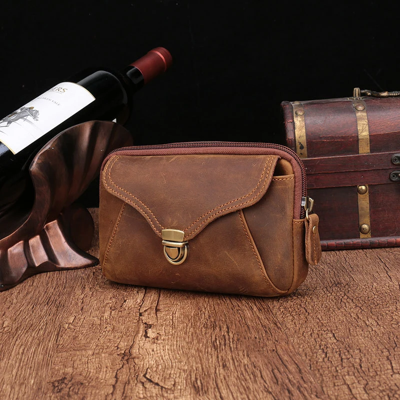 Модная поясная сумка MAHEU для мужчин и женщин кожаный кошелек на пояс уличная