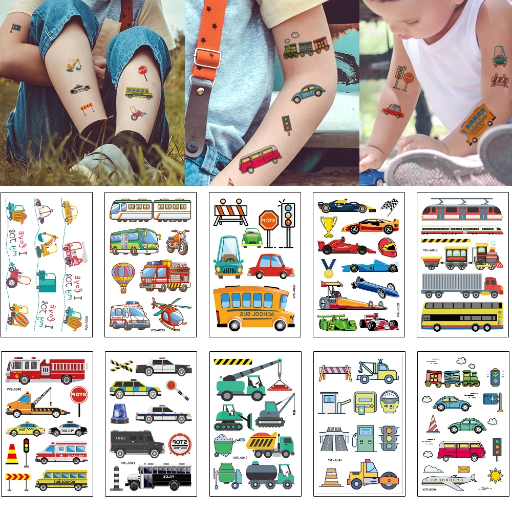 Водонепроницаемая временная татуировка на тело наклейка для детского самолета