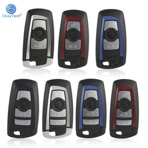Сменный Чехол для смарт-ключей OkeyTech для BMW CAS4 F 3 5 7 Series E90 E92 E93 X5 F10 F20 F30 F40 чехол для дистанционного ключа от машины 34, кнопки
