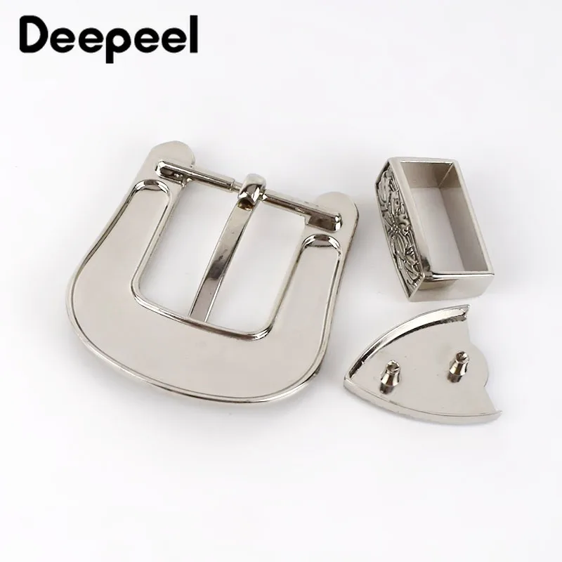 Deepeel 1 комплект (3 шт.) 26 мм пряжка для ремня винтажный узор пряжки из сплава женщин