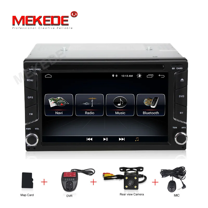 16G add camera DVR MEKEDE 2 Din Android 8,1 четырехъядерный автомобильный dvd-плеер для универсальной gps-навигации стерео радио wifi Аудио USB SWC 2din универсальный - Цвет: 16G add camera DVR