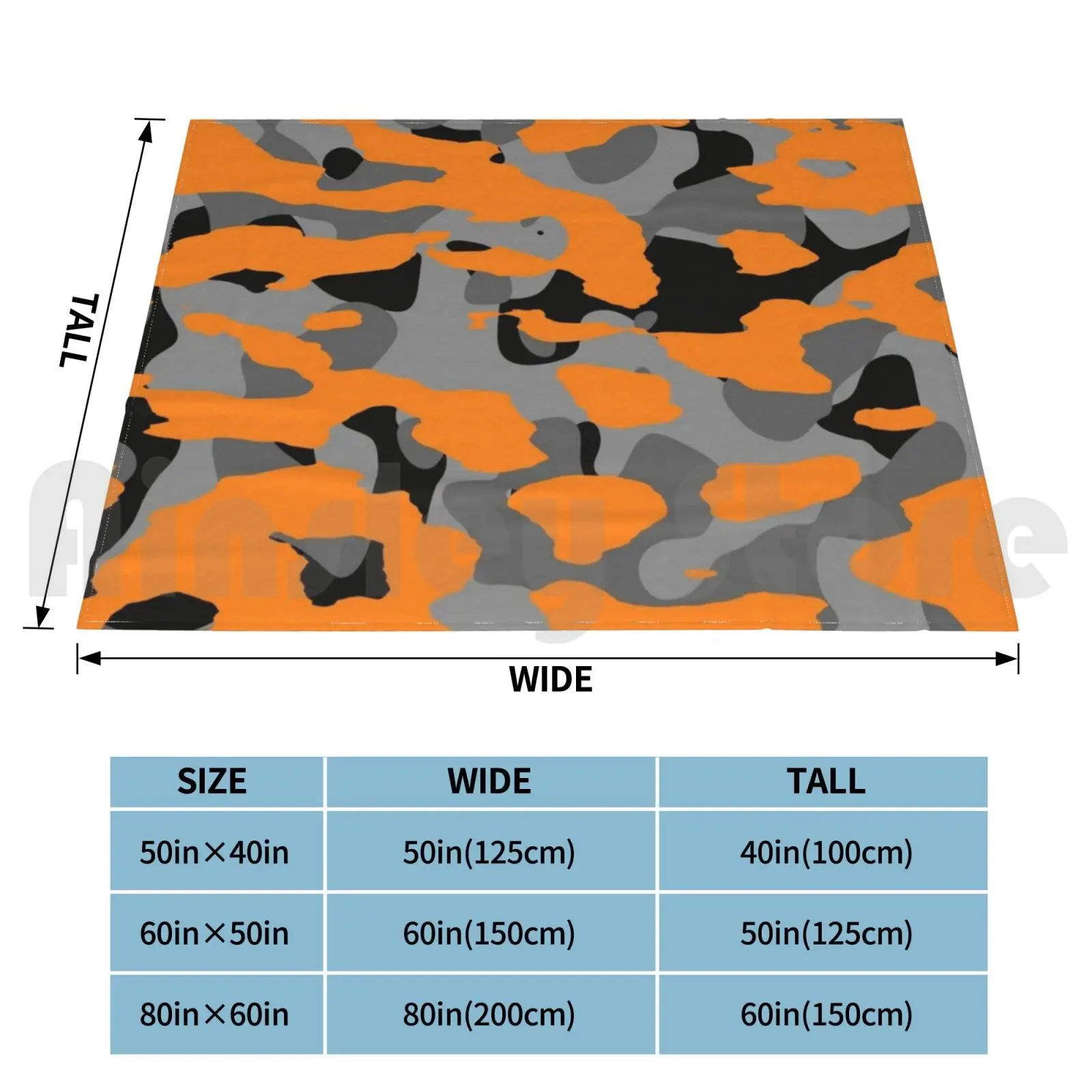 Оранжевое камуфляжное одеяло для дивана-кровати оранжевое охотничье женщин и