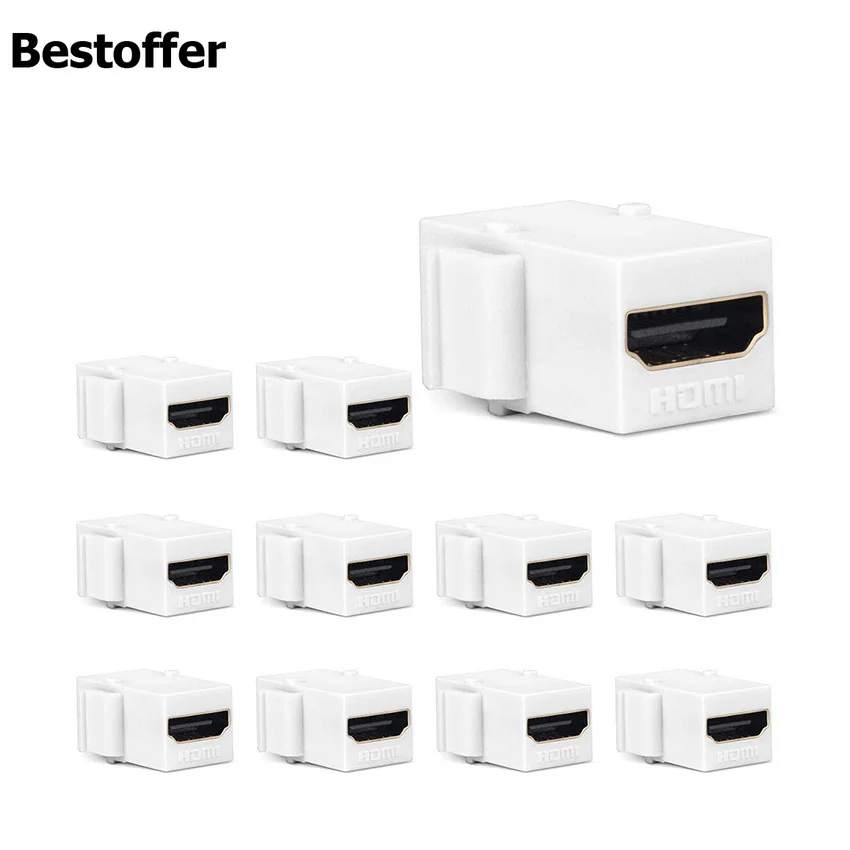HDMI Keystone Jack 10 шт вставка мама к гнезду переходник|Коннекторы и разъёмы| |