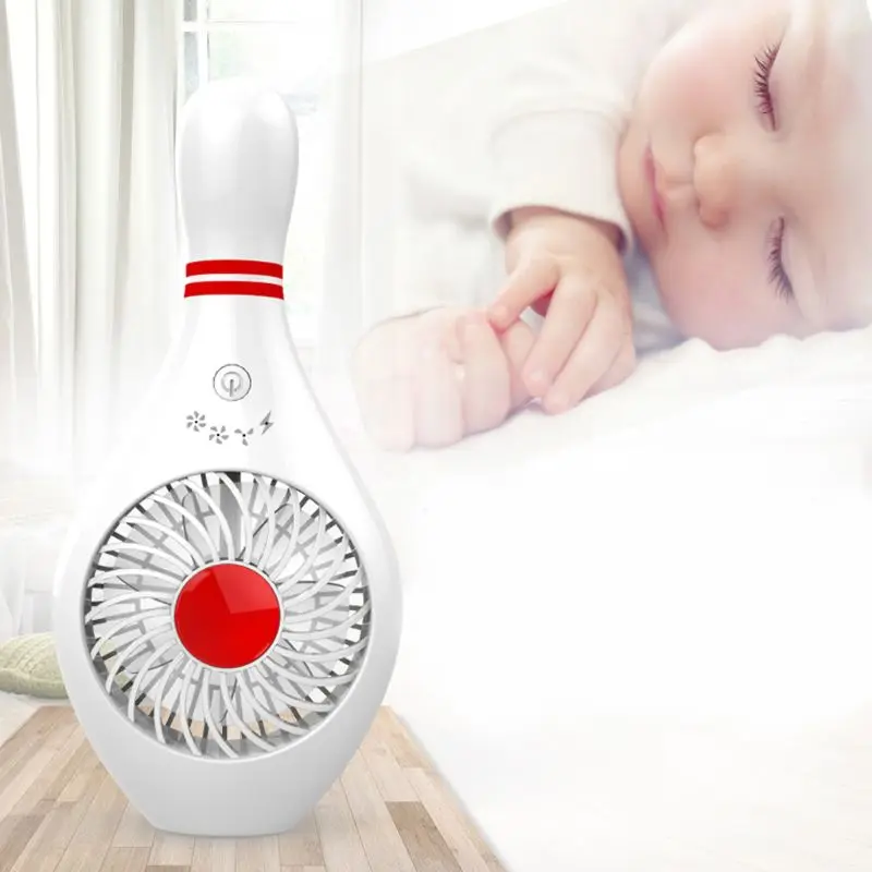

Fashion Bowling Shape Mini Handheld Fan USB Rechargeable Quiet Cooling Fan Cooler for Home Office Travel Supplies Festival Gifts