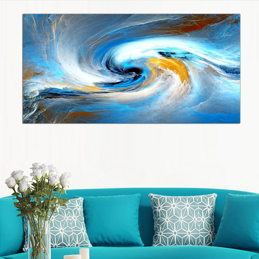 

Abstract Blue Brown Like Several Holes Wall Art Painting The Picture Print On Canvas Abstract Pictures for Home Decor Decoration