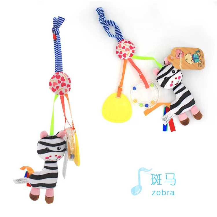 Soft Infant Crib Bed Stroller mobile Hanging Rattle Toys Baby Frog Elephant Owl Cat Toy Trolley 0-12 Newborn Plush Educational