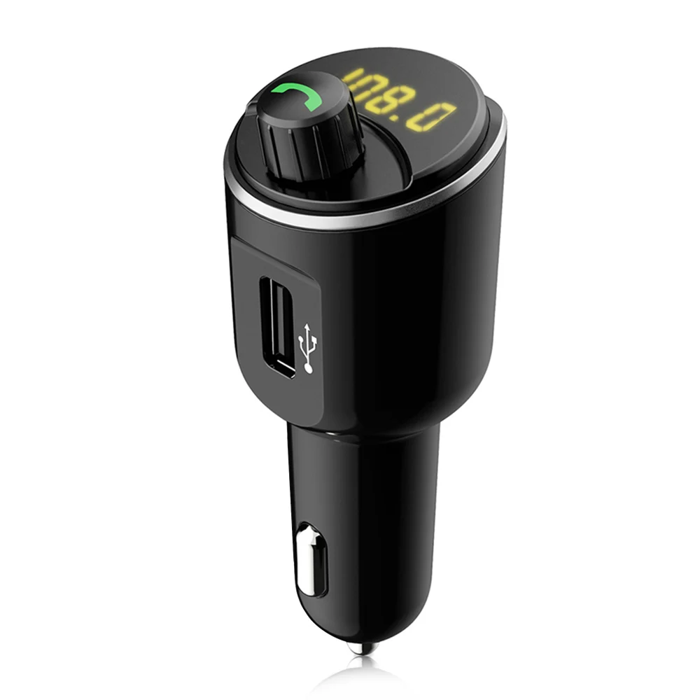 T21 Беспроводная гарнитура Bluetooth Car Kit MP3 Музыкальный плеер FM-передатчик Громкая связь Dual USB - Название цвета: T21