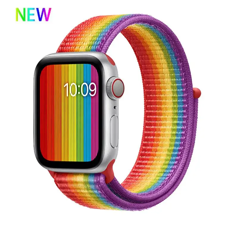Ремешок для apple watch 5 4 band correa apple watch 42 мм 44 мм 38 мм 40 мм iwatch series 5 4 3 2 1 нейлоновый браслет pulseira