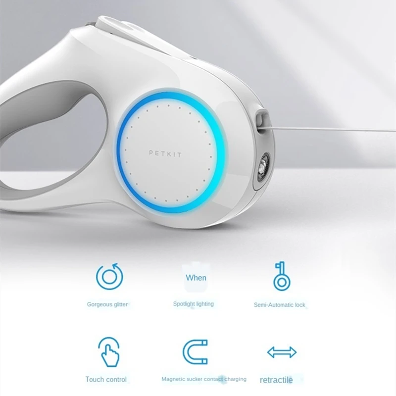 

Xiaomi PETKIT Automatic Telescopic Dog Leash Dog Chain Small Medium Dog Leads 4.5m Headlamp Retractable Glow In Dark Dog