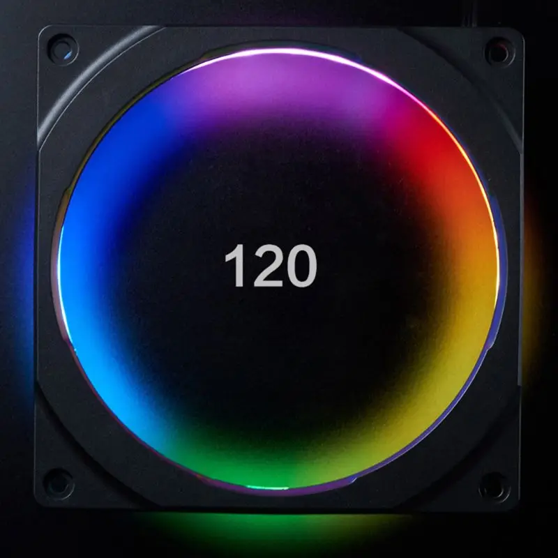 Светодиодный вентилятор с радужной диафрагмой 120 мм/140 мм RGB цвет диафрагма Halos для