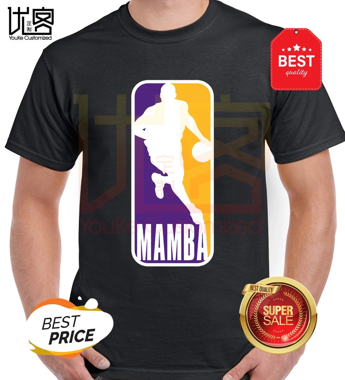 Мужская и женская футболка с короткими рукавами kobe bryant mamba Повседневная круглым