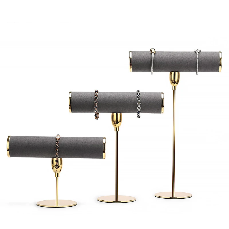 Bracelet Display Stand Microfiber Bracelet Jewelry Stand Support Watch Window Display Props Jewelry Metal Display Stand
