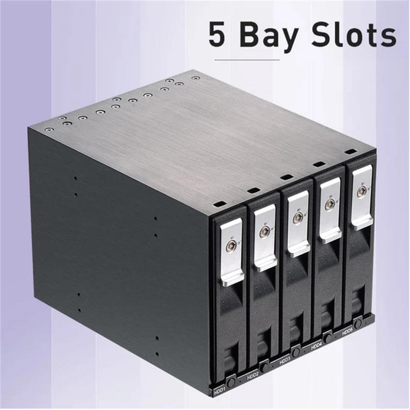 brand new aluminum 345 bay slot 3 5in sata tray less hot swap backplane internal enclosure for 3 5in sata hdd mobile rack free global shipping
