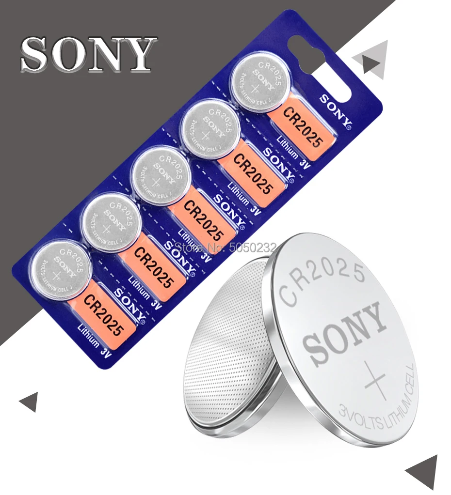 Sony 15 шт. оригинальный cr2025 ECR2025 BR2025 DL2025 KCR2025 LM2025 3 в кнопочный аккумулятор монетная