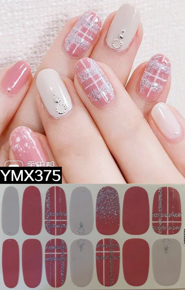 1PC Nail art Full-Cover Sticker Sheet 14tips Polish New Designs YMX369-389 | Красота и здоровье
