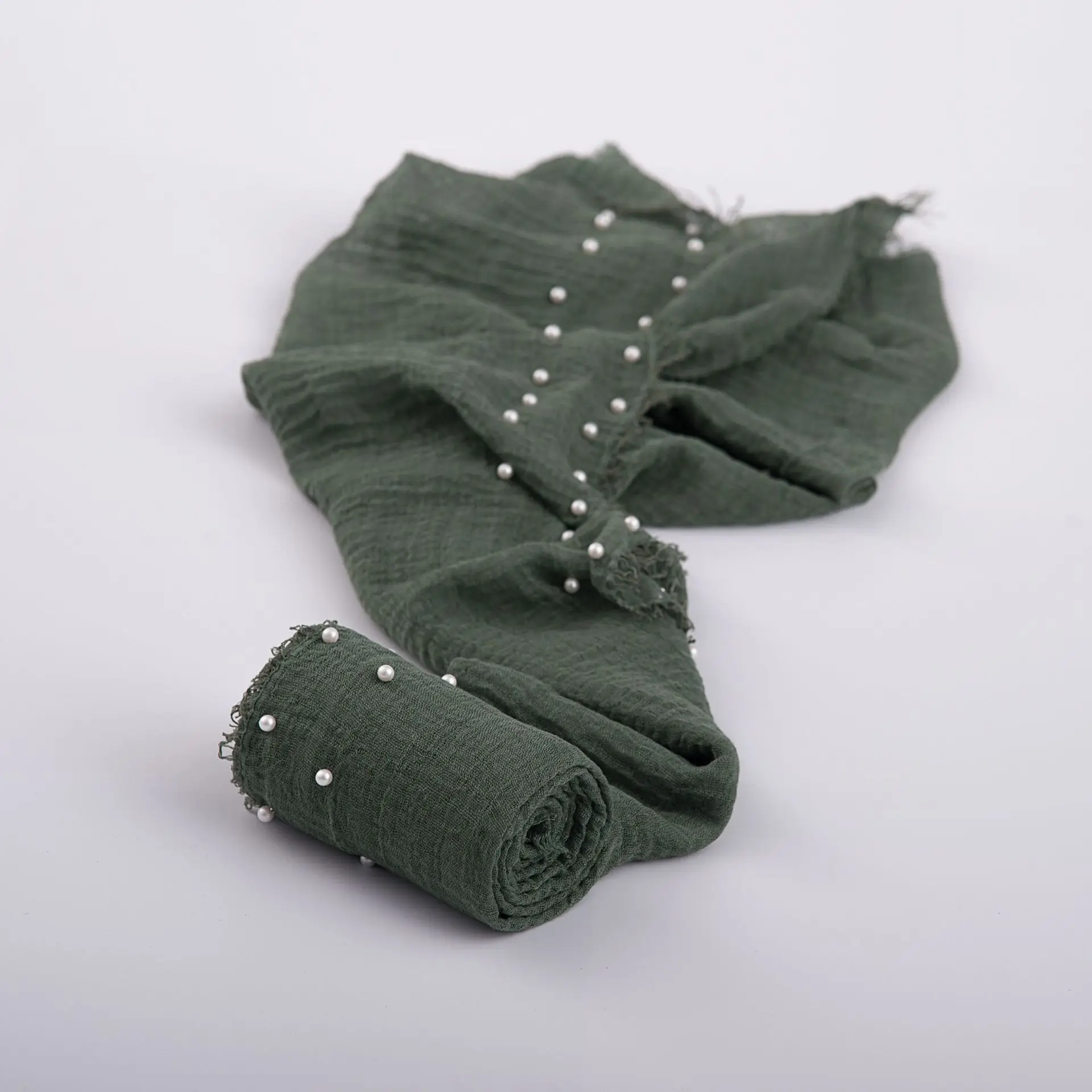 grass green Многофункциональный Мягкий реквизит для фотосъемки новорожденных, одеяло для фотосъемки детей, мусульманские обертывания с жемчугом и бисером - Цвет: grass green