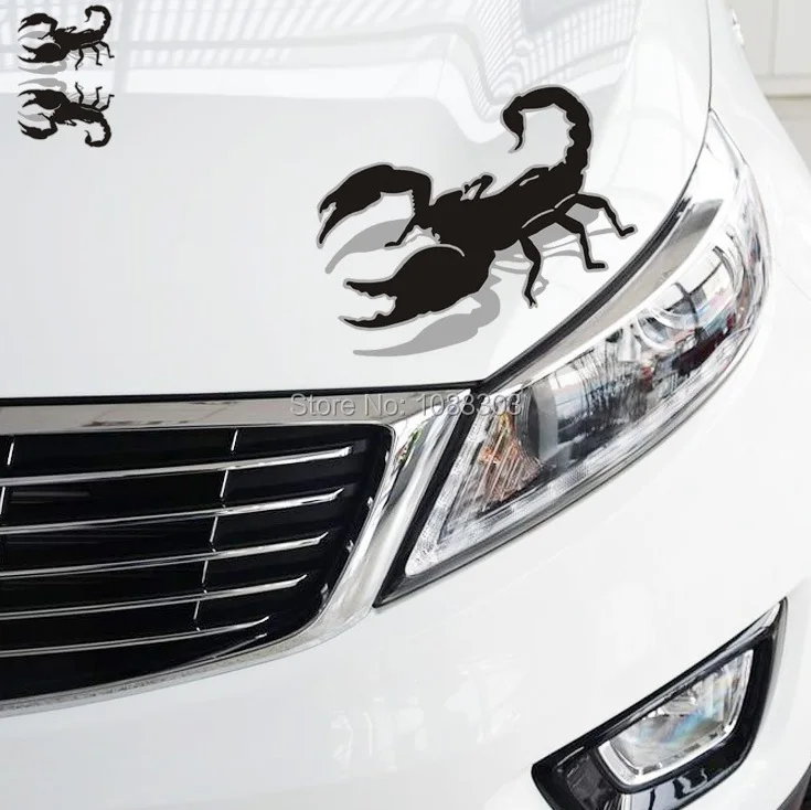 1pair Animal Scorpion Car Sticker Decals for Auto Engine Hood Rearview Mirror Whole Body Window Tail Fuel Tank Vinyl Tap | Автомобили и