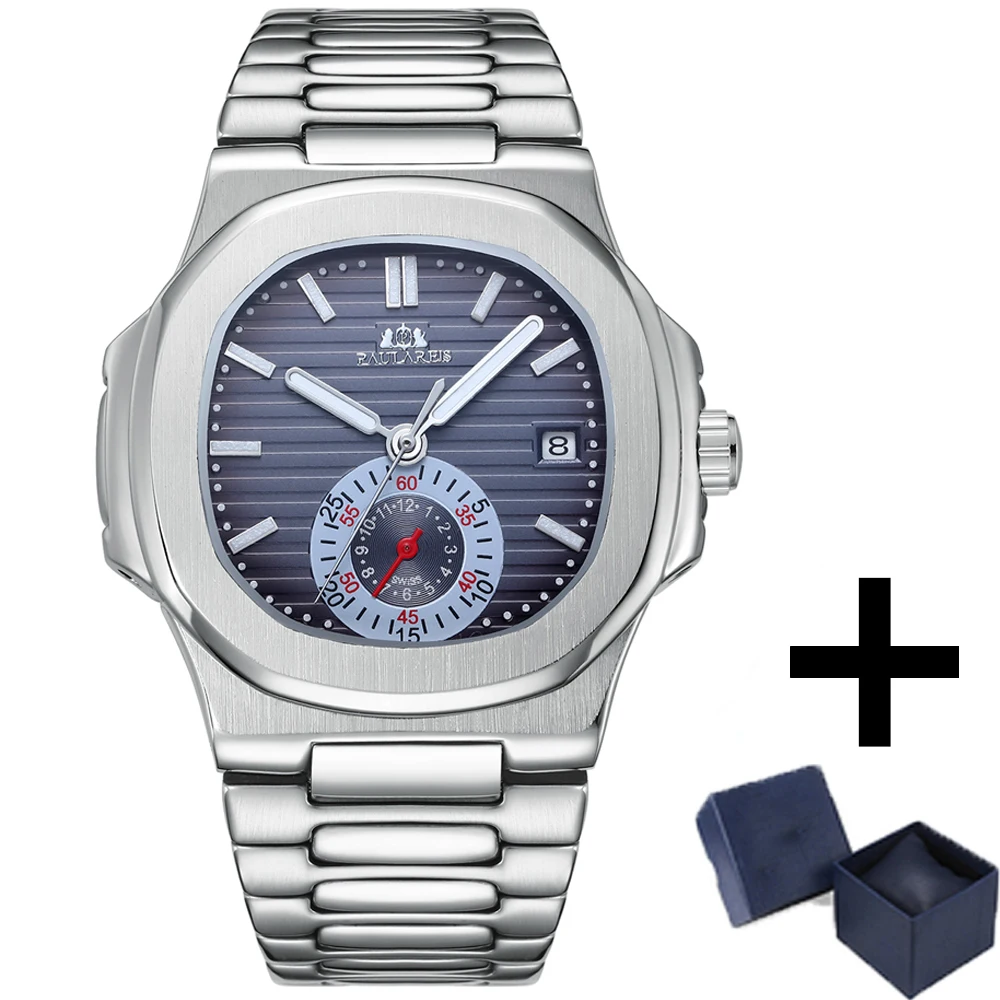 

Automatic Men Watches Top Luxury Business Full Stainless steel Mechanical Watch Luminous Sport Multifunction Clocks Dropshipping