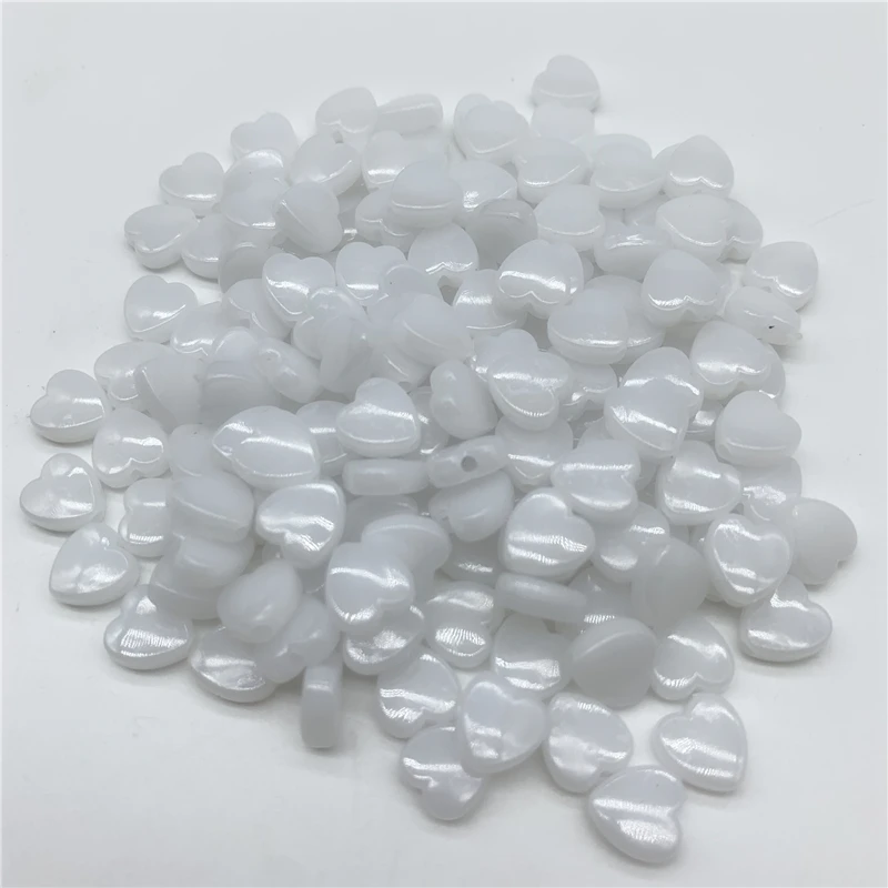 Акриловые бусины в форме сердца 50 шт./лот 8 мм бусины-разделители для изготовления