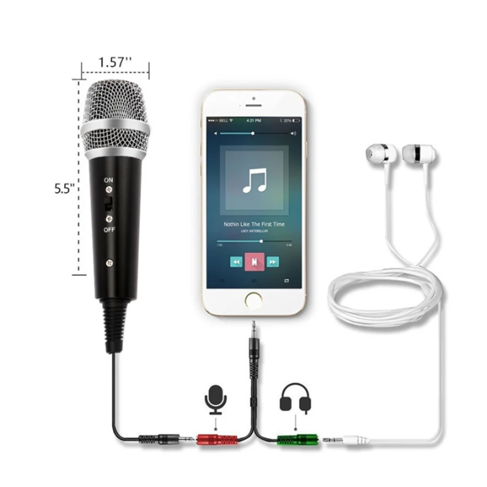 1Set Professional Condenser Microphone For Computer With Stand Phone PC Skype Studio 3.5 mm Microfone Karaoke Mic | Электроника