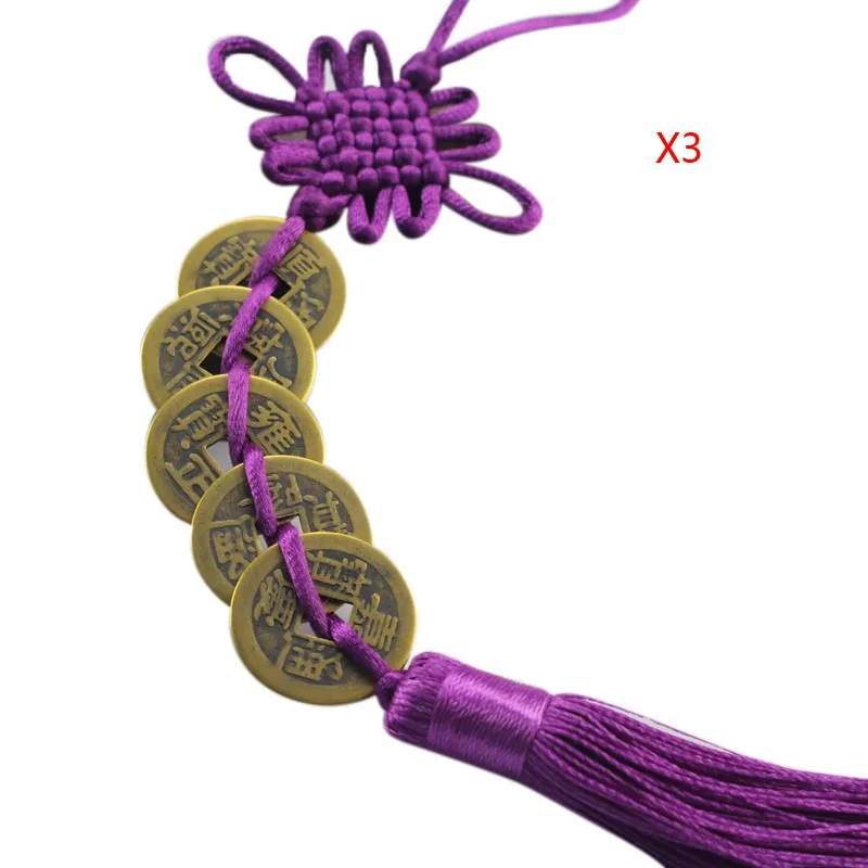 3 шт./компл. китайская вешалка для монет Ретро стиль 5 красный китайский узел