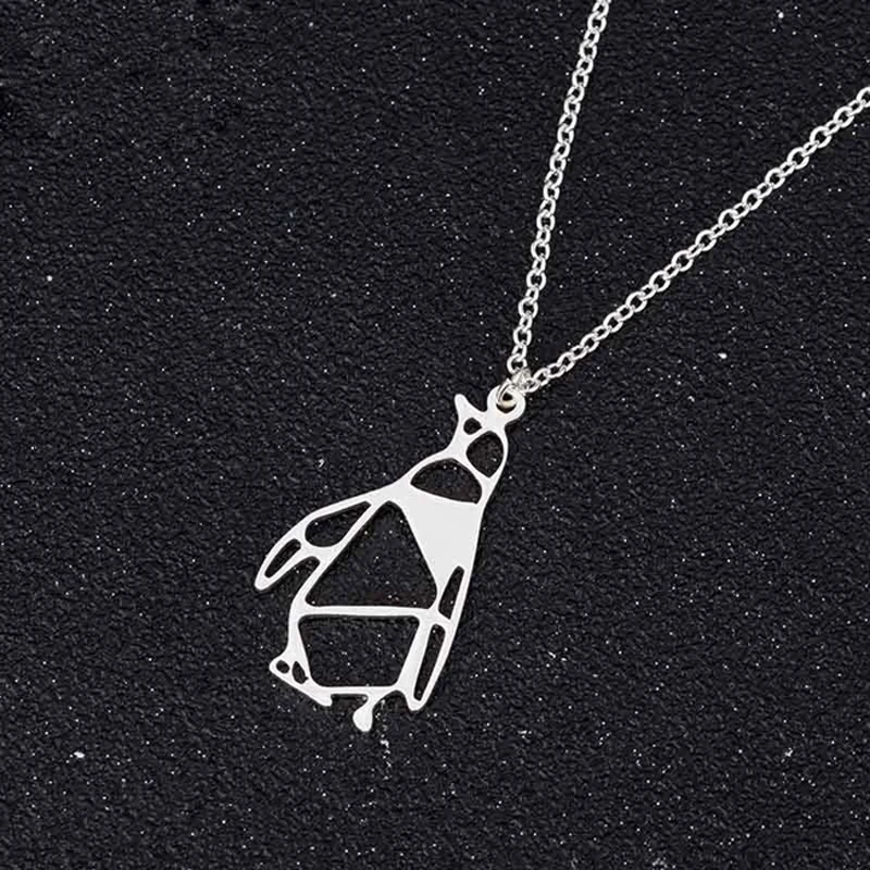 Симпатичное ожерелье пингвина оригами для девочек 2020 милая подвеска Пингвин на