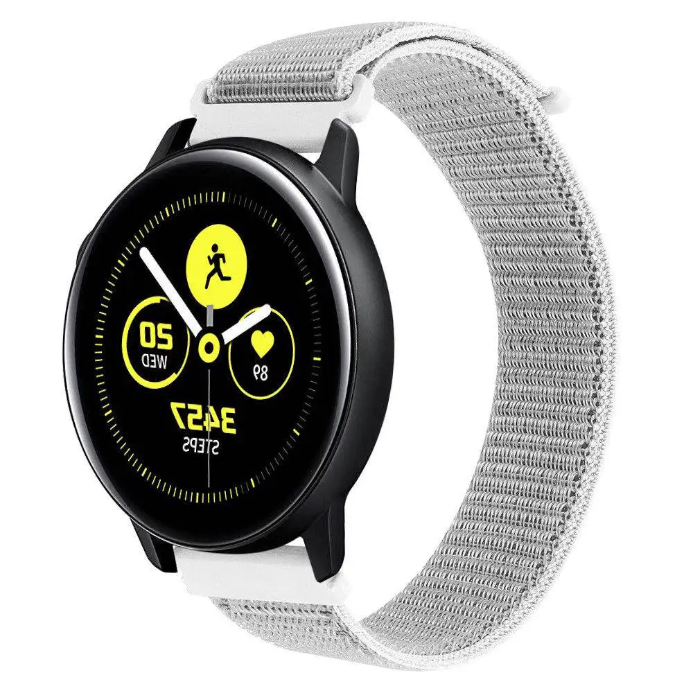 D Красочные спортивные часы с нейлоновым ремешком для Galaxy watch active smart watch ремешок для samsung Galaxy 42 мм ремешок для замены часов 20 мм - Цвет ремешка: D