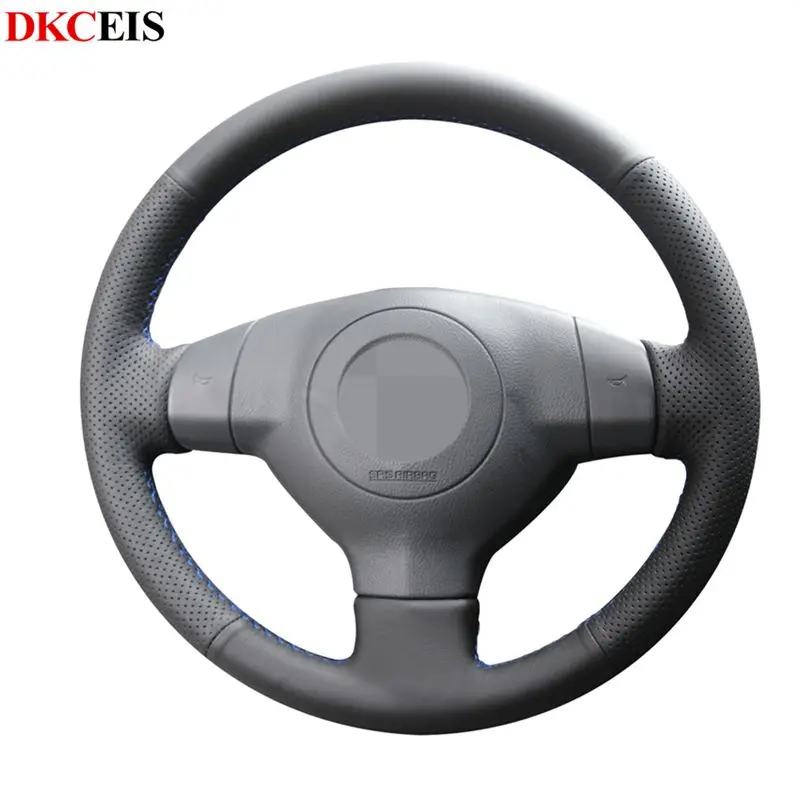 Сшитая вручную Черная мягкая искусственная кожа для Suzuki Alto 2009 2015 Swift 2005 2011 Opel SX4 2006