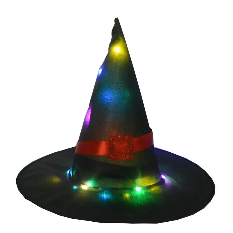 

Halloween Led Hat Ghost Festival Witch Hat Festive Home Party Decoration Props Cosplay Tiara Accessory Hanging Decor Supplies