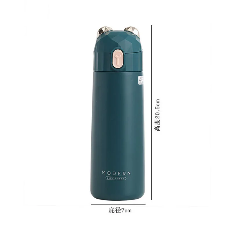 Милый рога Медведь с двойными стенками из нержавеющей стали вакуумная колба