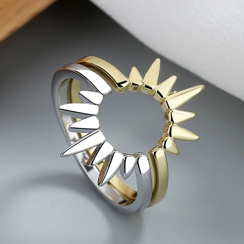 

New Stainless Steel Ladies Ring Personality Fashion Sun Flower Ring A Pair of Couple Rings Men's Rings 2021 Ladies Jewelry
