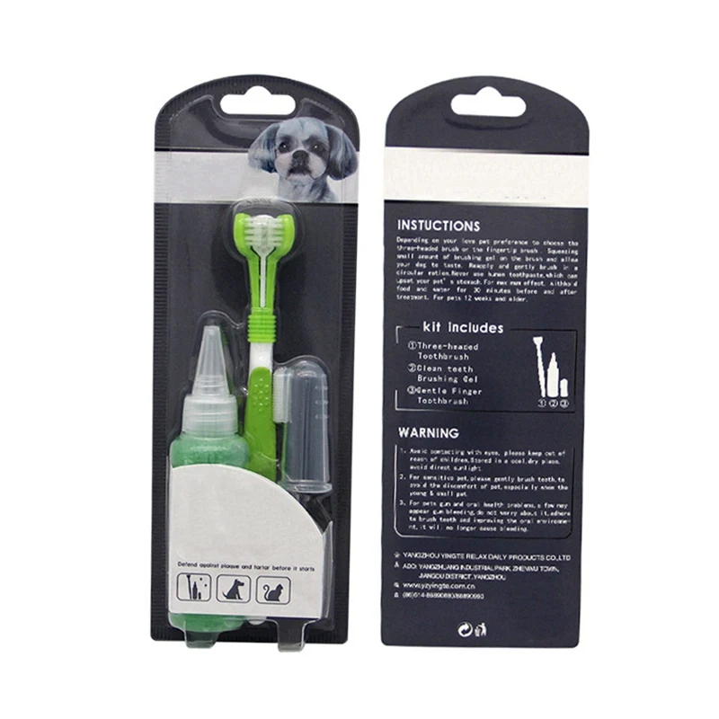 Супер мягкая надеваемая на палец зубная щетка для домашних животных Pet паста SetTeddy