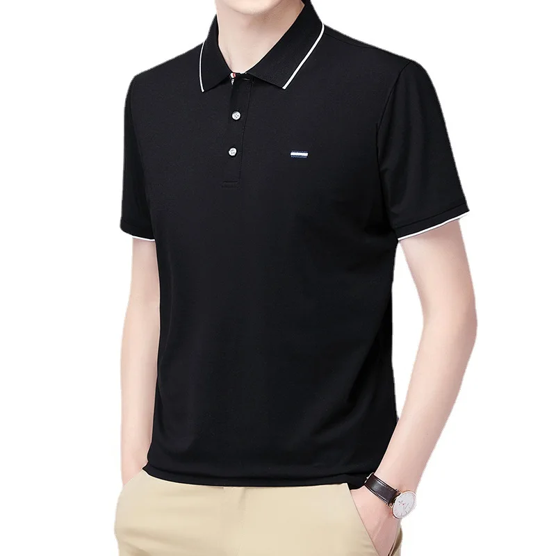 

Modal t-shirt men's 2021 summer new men's short sleeve knitted polo shirt men's youth fashion T-shirt lapel