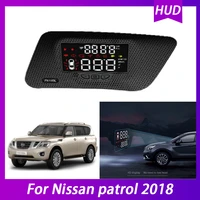 car accessories head up display hud for nissan patrol 2018 car electronic safe driving screen projector security alarm overspeed